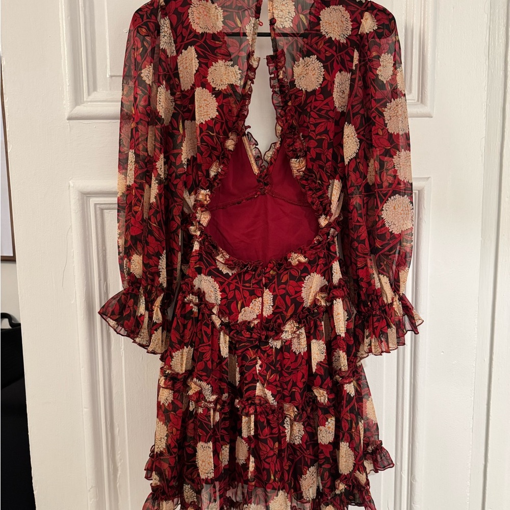 Saints + Secrets Red Ruffled Dress - Picture 2 of 4